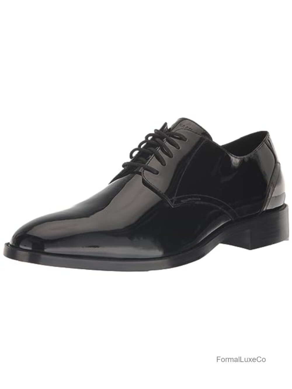 Men's Plain Toe Leather Oxford Dress Shoes Lace-Up Cushioned Comfort